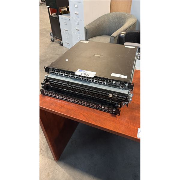 4 DELL 48 PORT SWITCHES INCL FORCE10 S55 AND DELL EMC S5248F-ON - NO CABLES