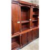 CHERRY WOODEN BOOK SHELVES D18" X W28" X H79"