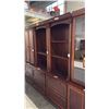 CHERRY WOODEN BOOK SHELVES D18" X W28" X H79"