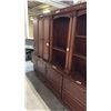 CHERRY WOODEN BOOK SHELVES D18" X W28" X H79"