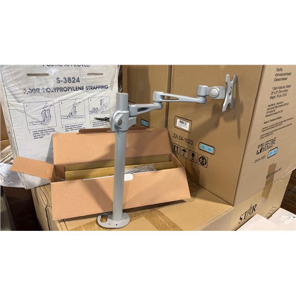 SILVER ALUMINUM SINGLE LCD MONITOR ARM MDL: 100-LCD1-SL