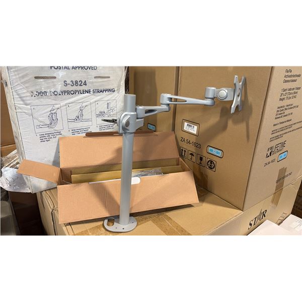 SILVER ALUMINUM SINGLE LCD MONITOR ARM MDL: 100-LCD1-SL
