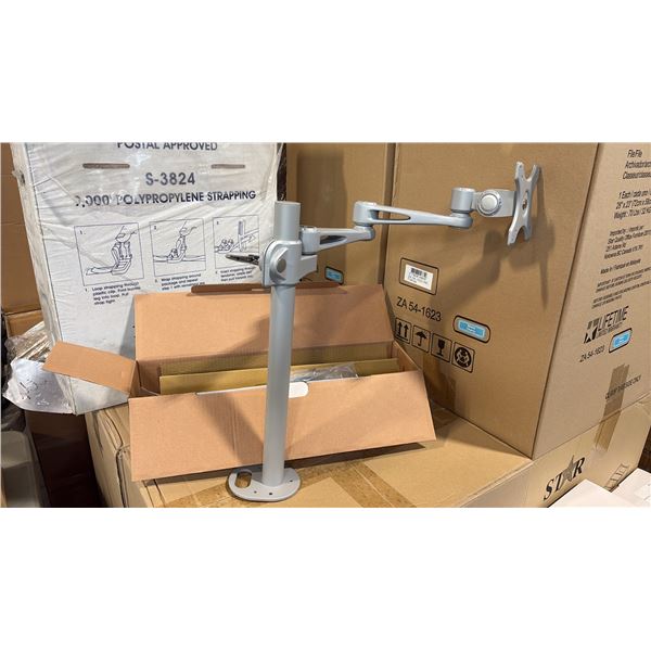 SILVER ALUMINUM SINGLE LCD MONITOR ARM MDL: 100-LCD1-SL