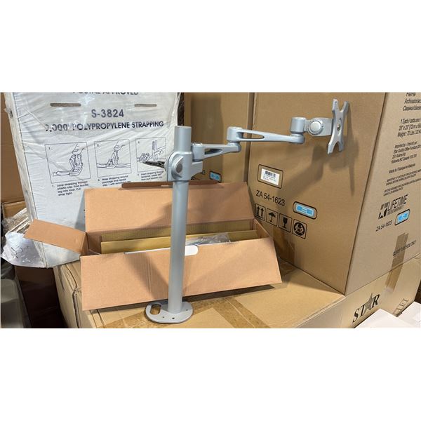 SILVER ALUMINUM SINGLE LCD MONITOR ARM MDL: 100-LCD1-SL