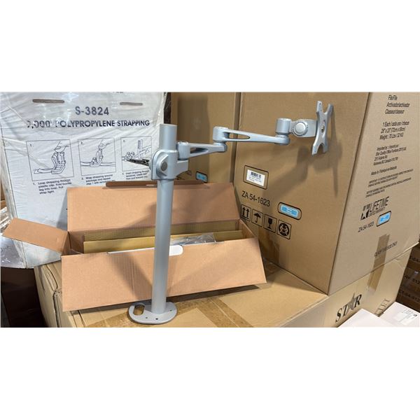 SILVER ALUMINUM SINGLE LCD MONITOR ARM MDL: 100-LCD1-SL