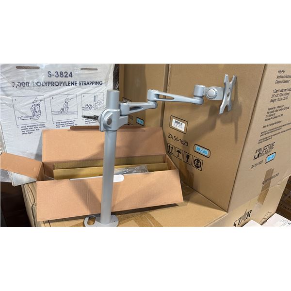 SILVER ALUMINUM SINGLE LCD MONITOR ARM MDL: 100-LCD1-SL