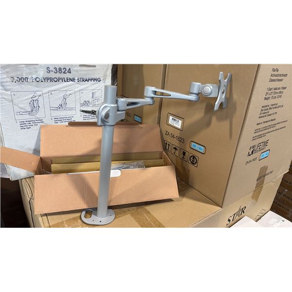 SILVER ALUMINUM SINGLE LCD MONITOR ARM MDL: 100-LCD1-SL