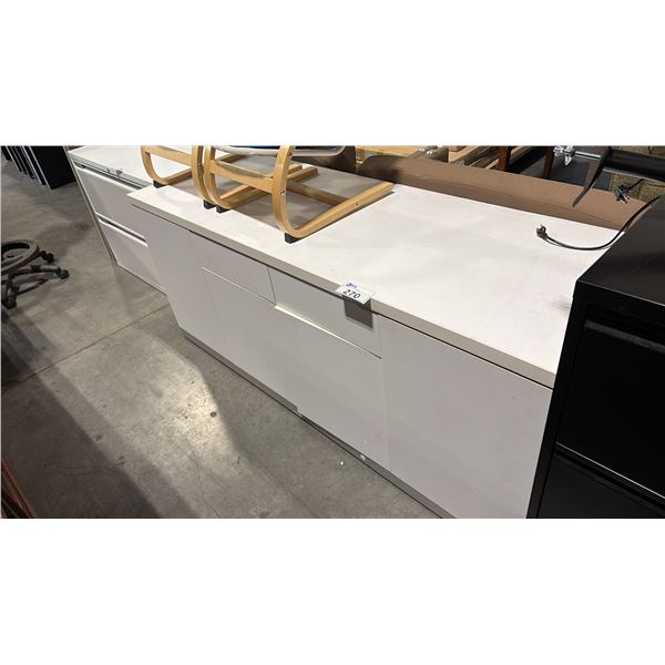 WHITE STORAGE CREDENZA D24" X W72" X H29"