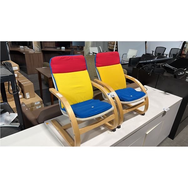 2 NORDIC CHILD ROCKER CHAIRS
