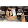 Image 2 : SHELF LOT OF MISC ITEMS INCL 3 PRONG POWER CABLE EXTENSIONS AND MORE