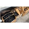 Image 3 : SHELF LOT OF MISC ITEMS INCL 3 PRONG POWER CABLE EXTENSIONS AND MORE