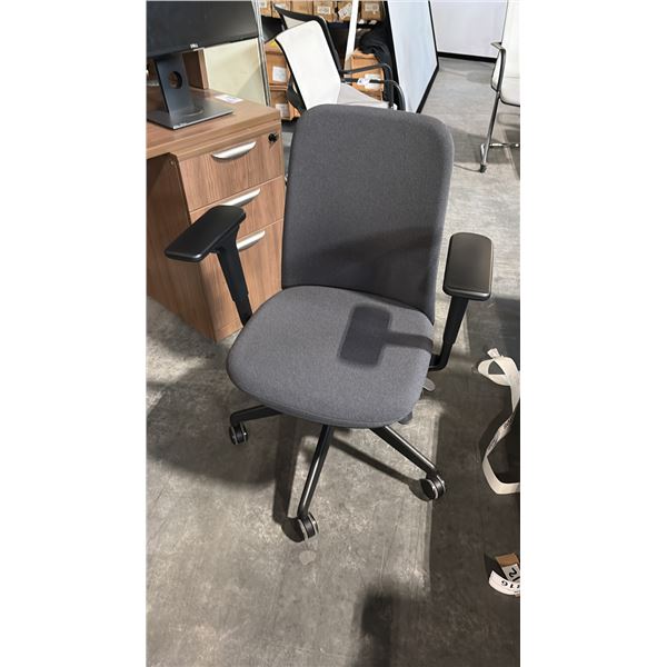 CHARCOAL BLACK MID-BACK OFFICE CHAIR