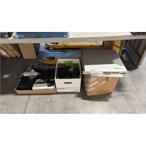 SHELF LOT MISC ITEMS INCL GEMALTO SAFENET USB HSM BUNDLE, MICROSOFT SURFACE PENS/DOCKS