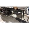 SMOKED GLASS 51" X 26" COMPUTER DESK C/W DRAWER