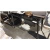SMOKED GLASS 51" X 26" COMPUTER DESK C/W DRAWER