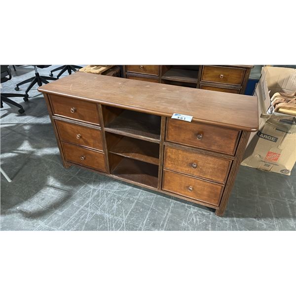 RATANA MOUNT SEYMOUR WOODEN MEDIA DRESSER (53"W 18"D 27"H) W/ COSMETIC DAMAGE