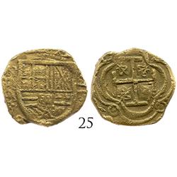 Bogota, Colombia, cob 2 escudos, Philip IV, assayer A, from the  Mesuno hoard  (ca. 1636).