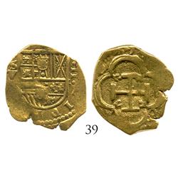 Seville, Spain, cob 2 escudos, Philip III, assayer V.