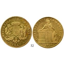 Santiago, Chile, 8 escudos, 1841IJ, ex-Eliasberg.