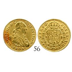 Bogota, Colombia, bust 1 escudo, Charles IV, 1805JJ.