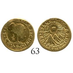 Costa Rica, 1/2 escudo, 1848.