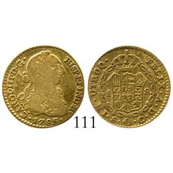 Seville, Spain, bust 1 escudo, Charles III, 1785C.