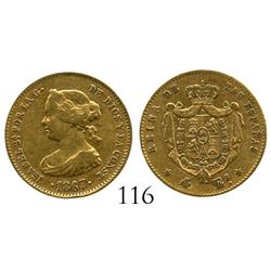 Madrid, Spain, 4 escudos, Isabel II, 1867.