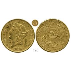 USA (San Francisco mint), $20 Liberty, 1906-S, with Japanese countermark (unique).