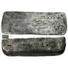 Image 1 : Large silver bar #757, 86 lb 11.2 oz troy, 2380/2400 fine, Class Factor 0.8.