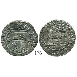 Mexico City, Mexico, 2 reales, Charles-Joanna, "Early Series," assayer R (Gothic), rare first issue