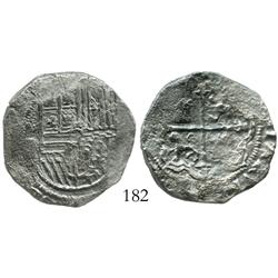 Mexico City, Mexico, cob 4 reales, Philip III, assayer F.