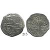 Image 1 : Potosi, Bolivia, cob 2 reales, Philip III, assayer R (curved leg), Grade-1 quality (certificate miss