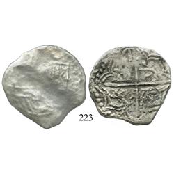 Potosi, Bolivia, cob 8 reales, Philip III, assayer not visible, Grade 4.