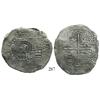 Image 1 : Potosi, Bolivia, cob 8 reales, (1649-52)(O or E), with common crown-alone countermark on shield side