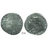 Image 1 : Brazil, 250 reis ("2S0" countermarks of 1663 on Lisbon, Portugal, 200 reis of John IV), rare with mu