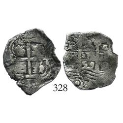 Potosi, Bolivia, cob 2 reales, 1659E.