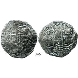Potosi, Bolivia, cob 8 reales, 1662E.