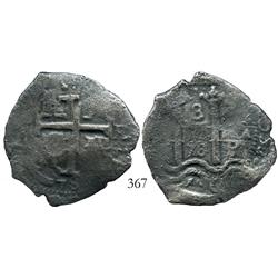 Potosi, Bolivia, cob 8 reales, 1678E.