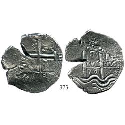 Potosi, Bolivia, cob 8 reales, 1678E.