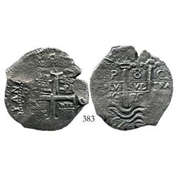 Potosi, Bolivia, cob 8 reales, 1679C.