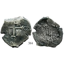 Potosi, Bolivia, cob 8 reales, 1679C.
