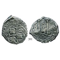 Potosi, Bolivia, cob 8 reales, 1679V.