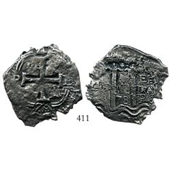 Potosi, Bolivia, cob 4 reales, 1678E.