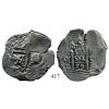 Image 1 : Potosi, Bolivia, cob 4 reales, 1679V.
