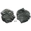 Image 1 : Potosi, Bolivia, cob 4 reales, 1679V.