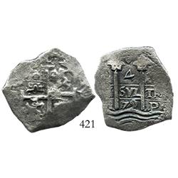 Potosi, Bolivia, cob 4 reales, 1679V.