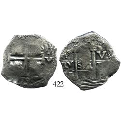 Potosi, Bolivia, cob 4 reales, 1679V.