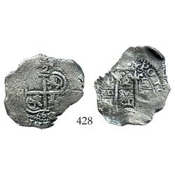Potosi, Bolivia, cob 2 reales, 1660E.