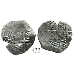 Potosi, Bolivia, cob 2 reales, 1674E.