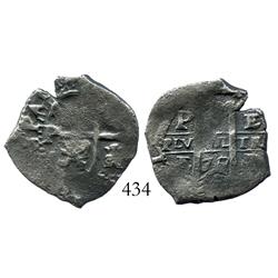 Potosi, Bolivia, cob 2 reales, 1675E.